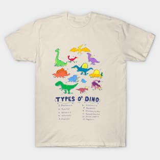 Types of Dinosaurs Cute T-Shirt